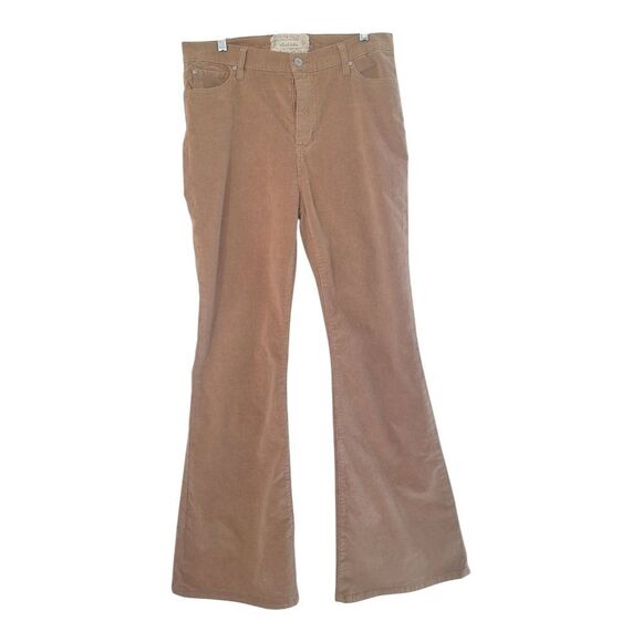 Corduroy Flare pants Camel Tan 11 Cotton Stretch Hi Rise 5 Pocket Altar'd State - Picture 1 of 16